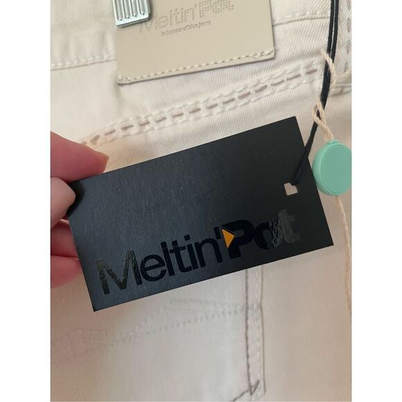 Meltin Pot Nicole PK style Bootcut Cream Denim Jeans NEW NWT - Picture 8 of 11